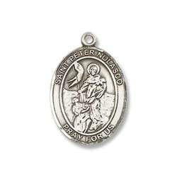 Sterling Silver St. Peter Nolasco Pendant w/ Chain