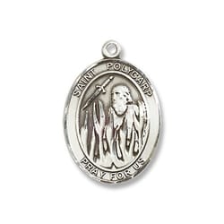 Sterling Silver St. Polycarp of Smyrna Pendant w/ Chain