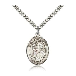 Sterling Silver St. Rene Goupil Pendant w/ chain