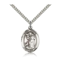Sterling Silver St. Rocco Pendant w/ chain