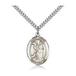Sterling Silver St. Roch Pendant w/ chain