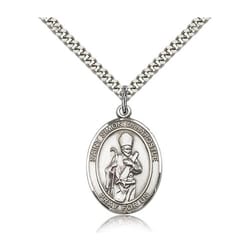 Sterling Silver St. Simon Pendant w/ chain