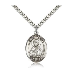 Sterling Silver St. Timothy Pendant w/ chain