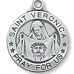 Sterling Silver St. Veronica Medal