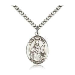 Sterling Silver St. Walter of Pontnoise Pendant w/ chain