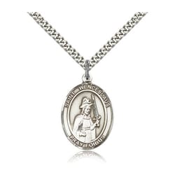 Sterling Silver St. Wenceslaus Pendant w/ chain