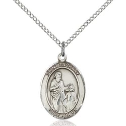 Sterling Silver St. Zachary Pendant w/ Chain