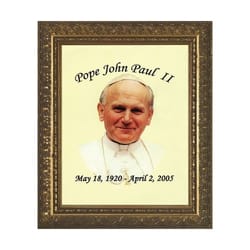 Tribute to Pope John Paul II w/ Gold Frame (8x10)