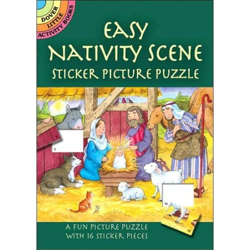 Easy Nativity Scene Sticker Picture Puzzle Book by Cathy Beylon