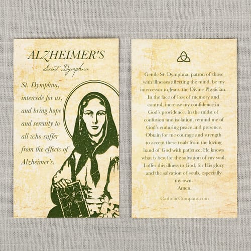 St. Dymphna - Alzheimer's Prayer Card