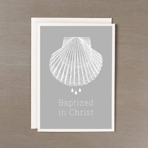 Baptism Shell Card W/ Envelope