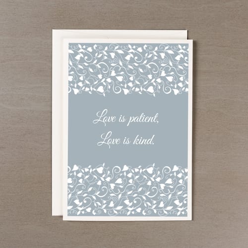 Love Is Patient Wedding Greeting Card