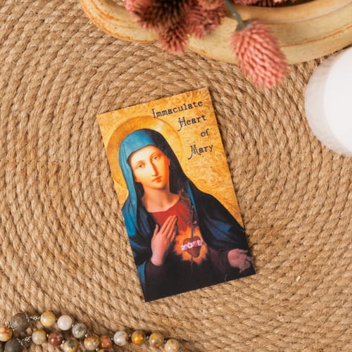 Immaculate Heart Of Mary Prayer Card