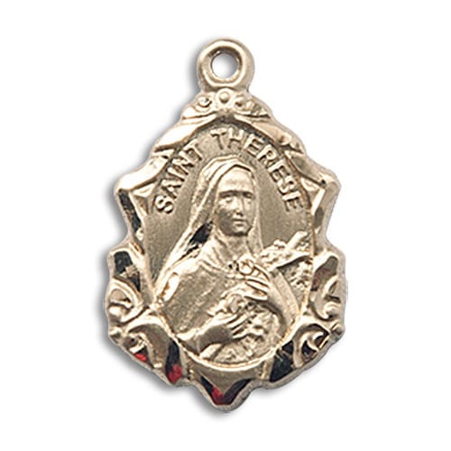 14kt Gold St. Therese of Lisieux Medal The Catholic Company