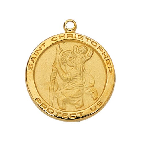 St. Christopher Medal - Gold/Sterling Silver