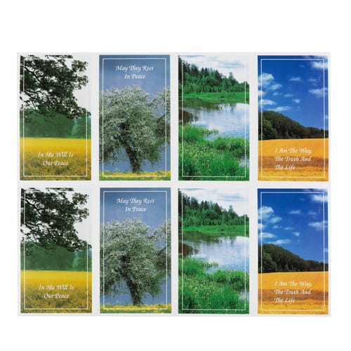 Peace Personalized Memorial Prayer Cards (Priced Per Card)