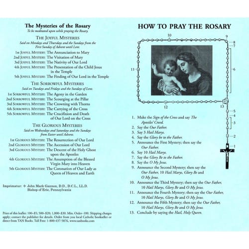 How To Say The Rosary Prayer (100 Pack)