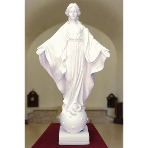 Our Lady Of The Smiles Statue, White, 9&quot;