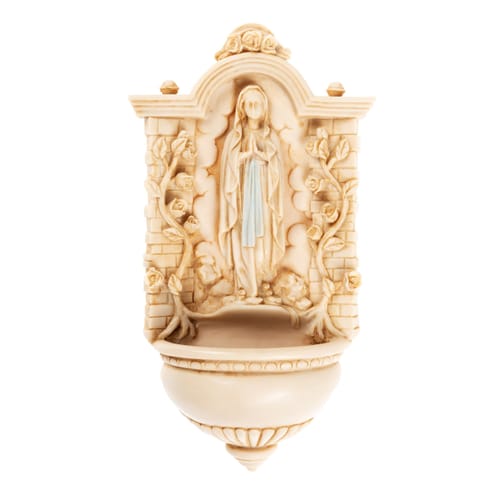 Antique Lourdes Holy Water Font