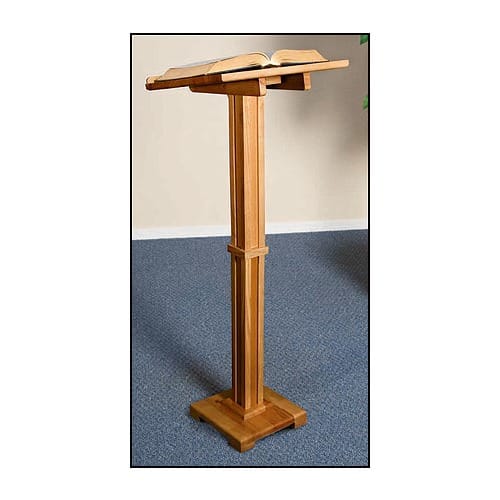 Pecan Finish Standing Lectern