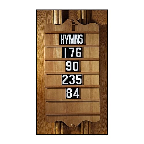 Wall Mount Hymn Board