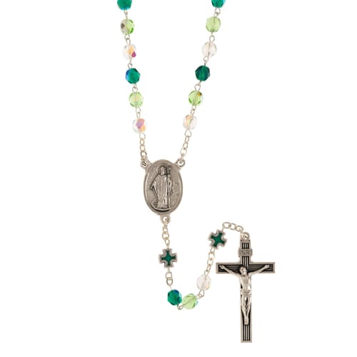 Green Crystal St. Patrick Rosary