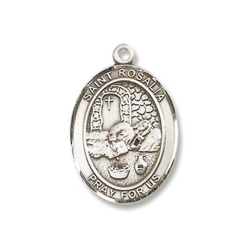 Sterling Silver St. Rosalia Pendant W/ Chain