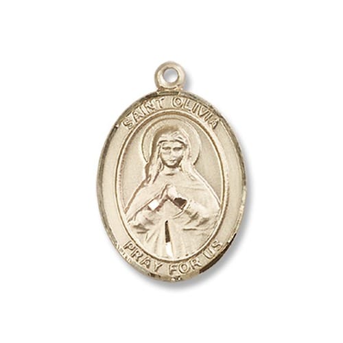 14kt Gold Filled St. Olivia Pendant W/ Chain