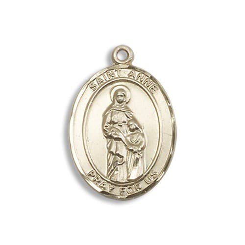 14kt Gold Filled St. Anne Pendant W/ Chain