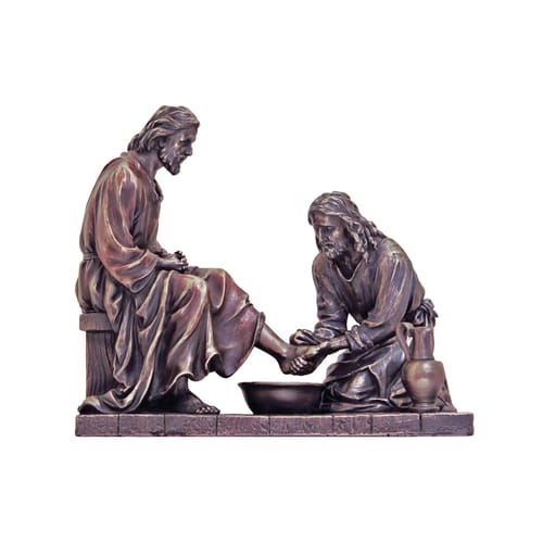 Christ Washing Feet Statue 8.5''