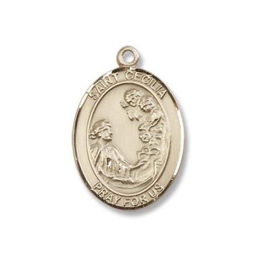 Gold Filled St. Cecilia Pendant W/ Chain