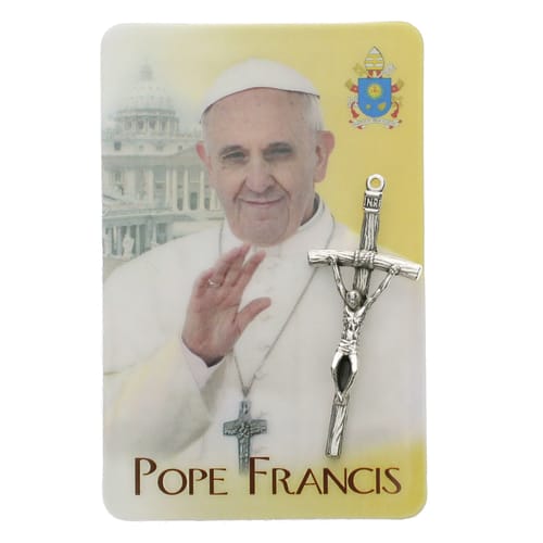 Pope Francis Papal Cross And Prayer Card