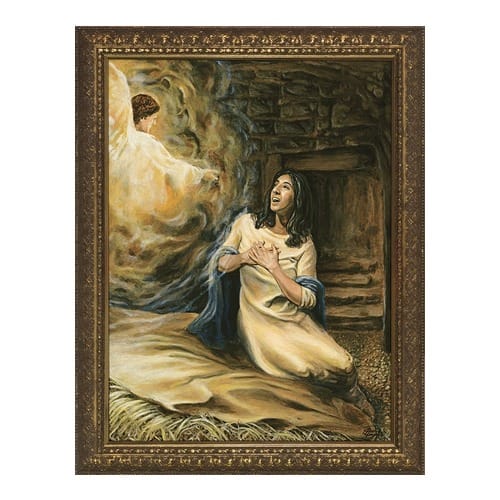 The Annunciation W/ Gold Frame (9x12)