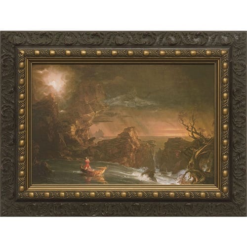 The Voyage Of Life - Manhood In Dark Ornate Frame