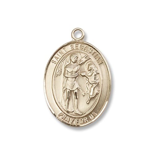 Gold Filled St. Sebastian Pendant W/ Chain