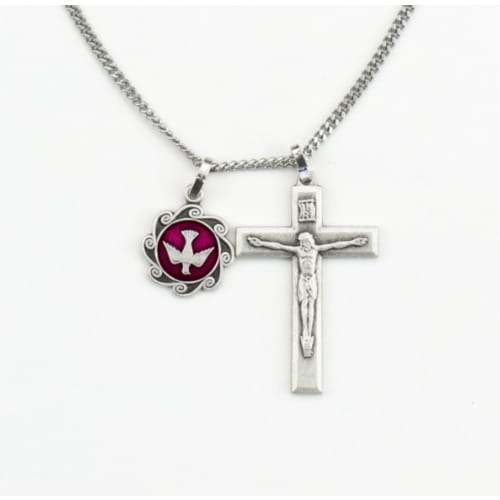 Confirmation Holy Spirit &amp; Crucifix Pendant