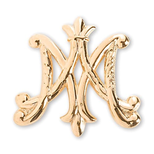 Gold Plated Ave Maria Lapel Pin