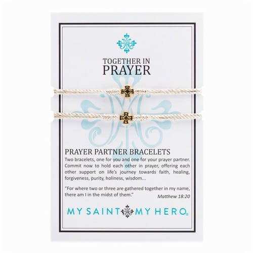 Prayer Partners Bracelet Set In White And Gold