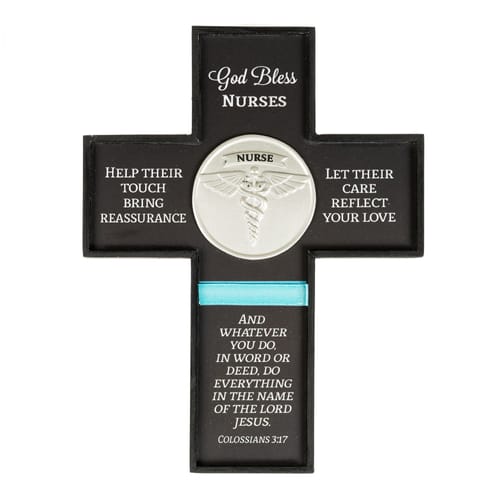 God Bless Nurses Cross, 8&quot;