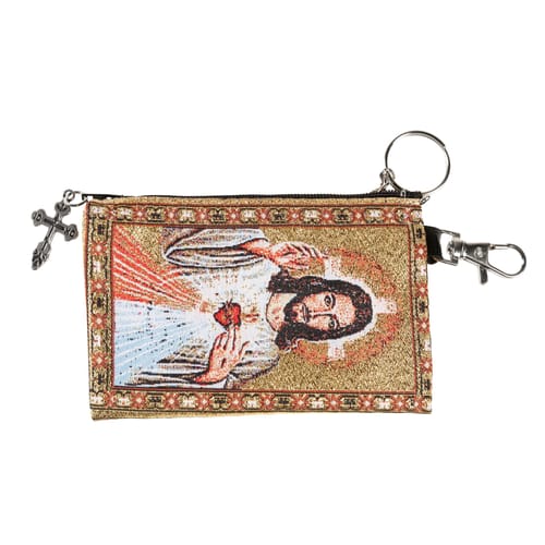 Divine Mercy Rosary Pouch With Keyring