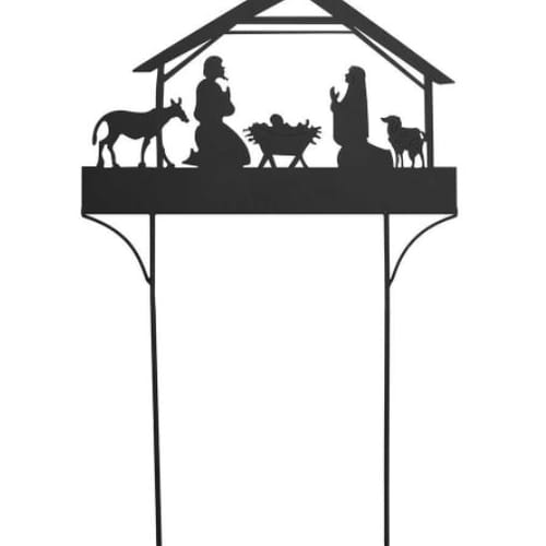 Manger Scene Metal Yard Sign