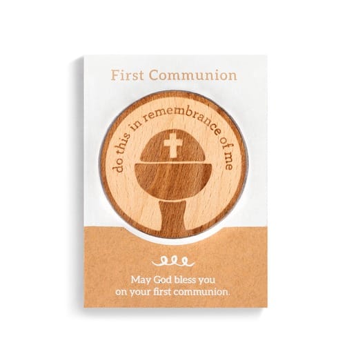 Wooden First Communion Token