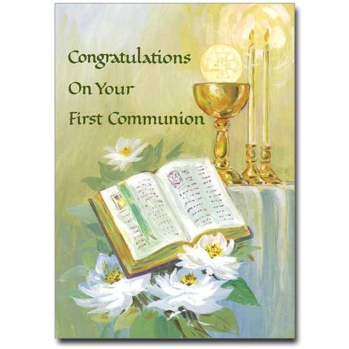 Congratulations On Your First Communion Card