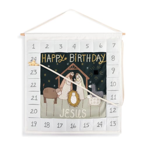 Happy Birthday Jesus Fabric Advent Calendar