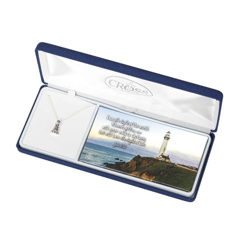 Petite Cubic Zirconia Lighthouse Necklace