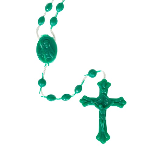 Green Plastic Rosaries - Package Of 25