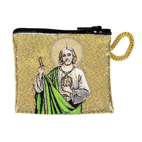 St. Jude Small Zippered Rosary Pouch