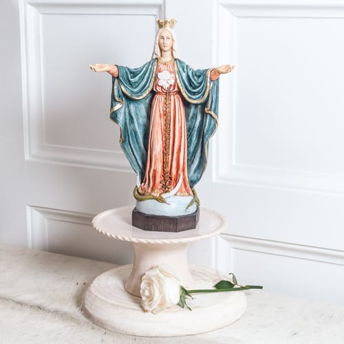 Italian Mary Mediatrix Of All Graces Statue - 12.5 &quot;