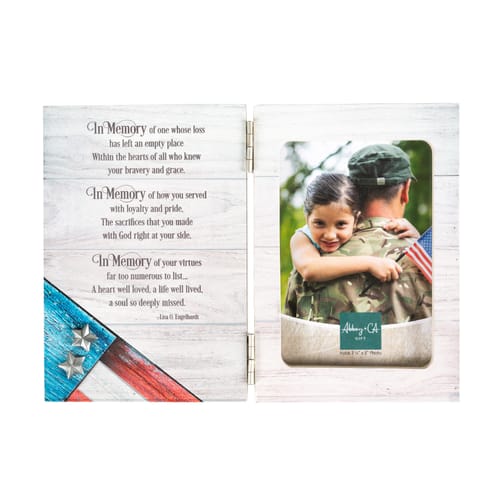 Patriotic Memorial Hinged Frame - 3.5" x 5"