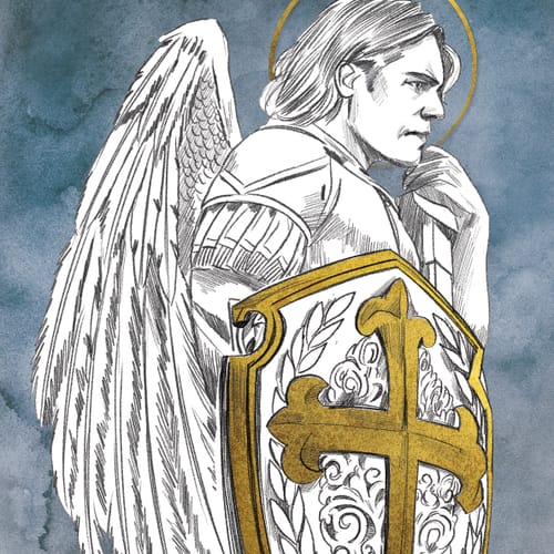 St. Michael Serviam Warrior Print - 8&quot; X 10&quot;